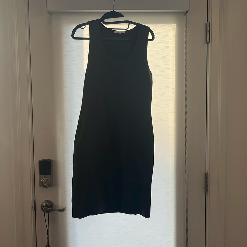 Helmut Lang Army green neoprene midi dress